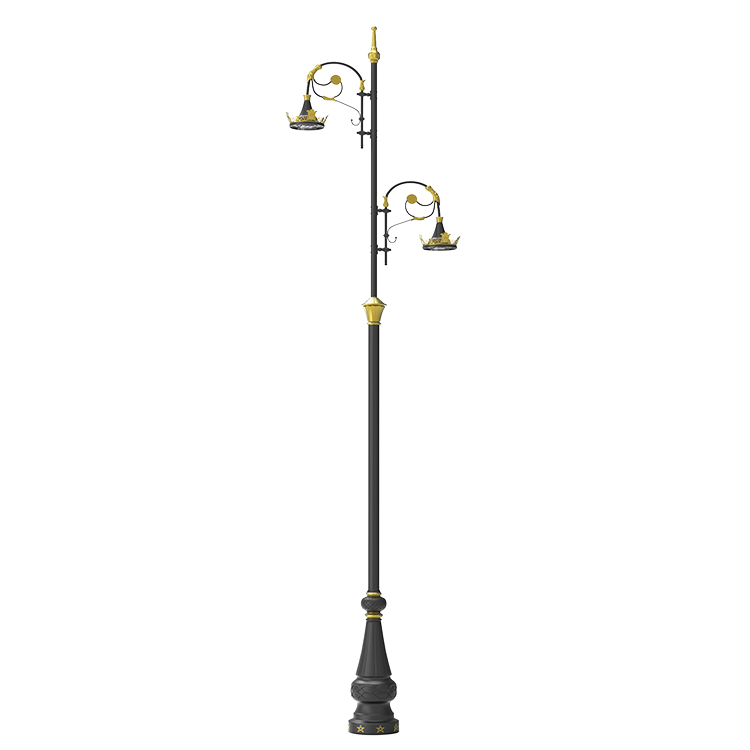Decorative pole 5m-12m cast aluminium European retro street light lamp pole