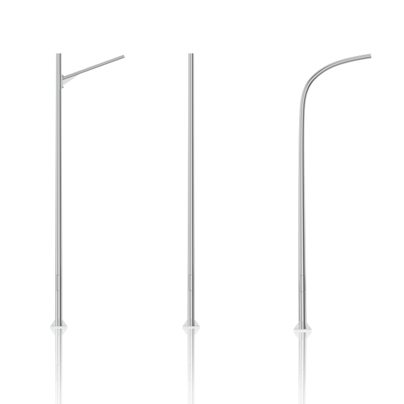 Customized price outdoor decorative 5m 6m 8m 10m 12m galvanized single and double solar street light lamp pole 
