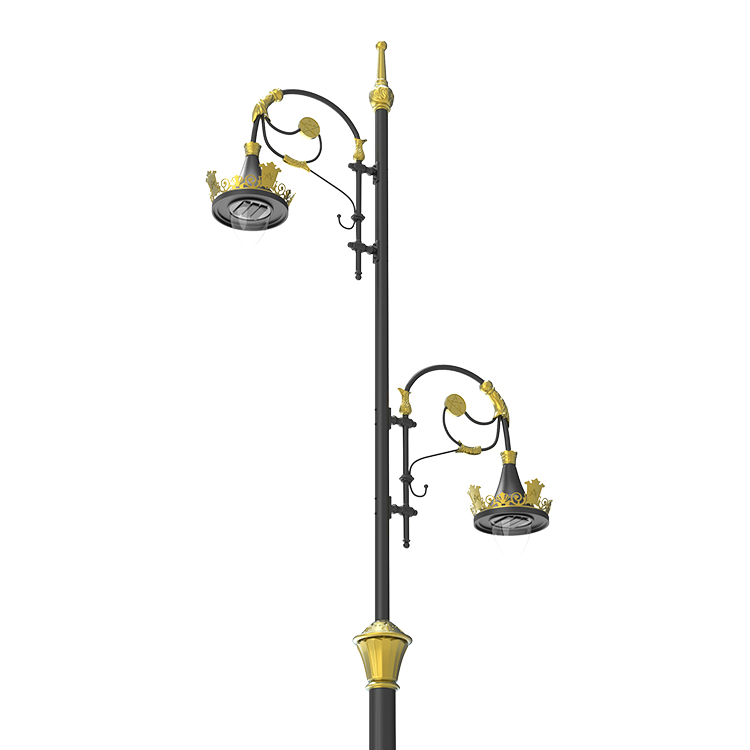 Decorative pole 5m-12m cast aluminium European retro street light lamp pole