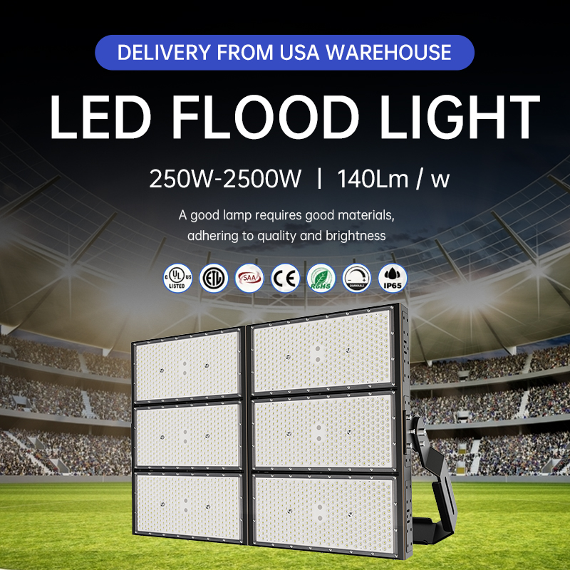 new Aluminum housing 500w 600w 800w 1000w 1200w 1500w 1800w 2000w smart sport stadium High mast led flood light