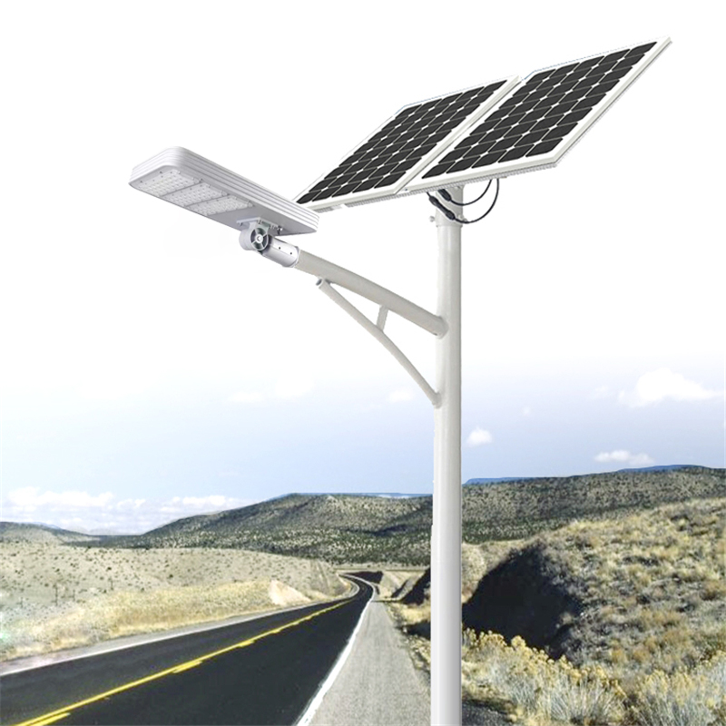 Chinese Supplier High Power 80w 100w 120w all in two Lithium battery solar street light 