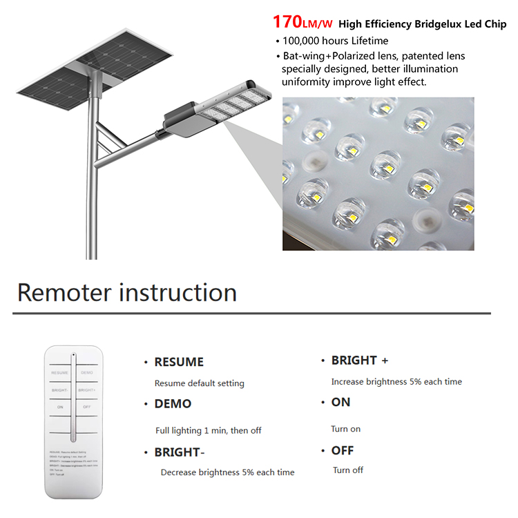  China supplier 30w 50w 60w 80w 100w 120w All in two semi separate solar street light