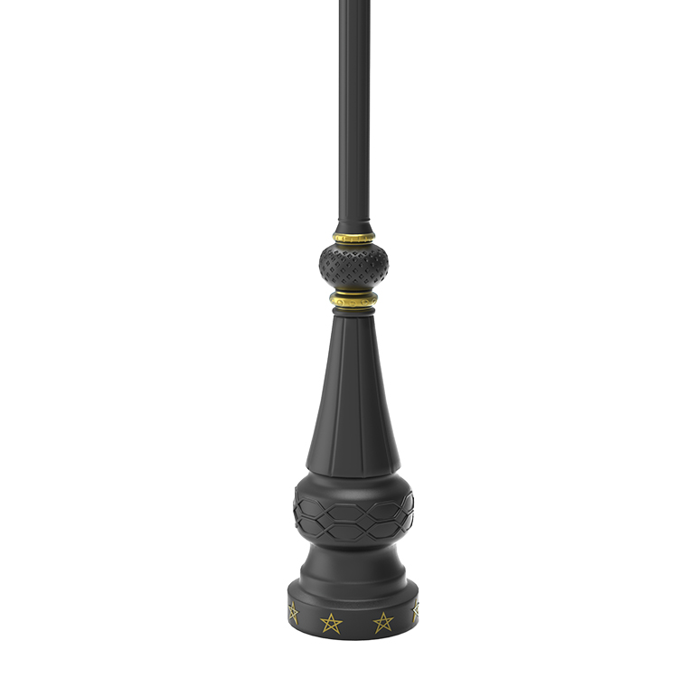 Decorative pole 5m-12m cast aluminium European retro street light lamp pole